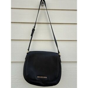 Michael Kors Black Leather Crossbody / Shoulder Bag Medium